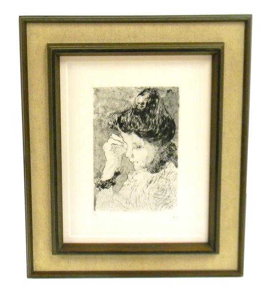 Appraisal: Louis Valtat French - etching Jeune femme de face Ref