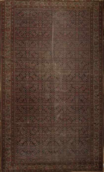 Appraisal: SENNEH FERAGHAN CARPET Worked with horizontal floral bands on a