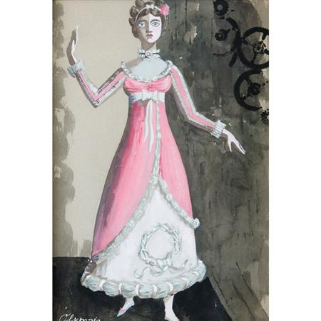 Appraisal: th Century School Costume design for Beverly Sills as Olympia