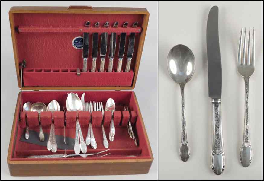 Appraisal: ALVIN STERLING SILVER PARTIAL FLATWARE SERVICE Comprised of five forks