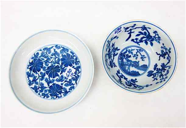 Appraisal: TWO CHINESE PORCELAIN BOWLS the first '' diameter '' tall