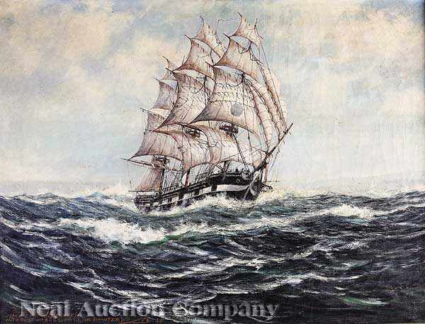 Appraisal: Robert Edmund Lie Lee American - Sailing Ship Montezuma oil