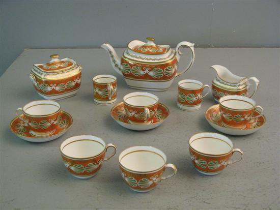 Appraisal: Early th century Spode part tea service with a horizontal