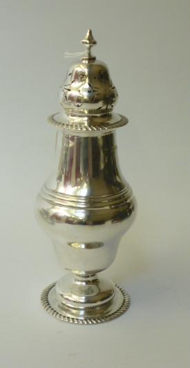 Appraisal: AN EDWARDIAN SUGAR CASTOR maker Charles Boyton Son London of