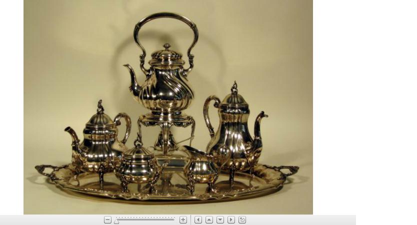 Appraisal: Assembled German silver six piece tea coffee service and tray