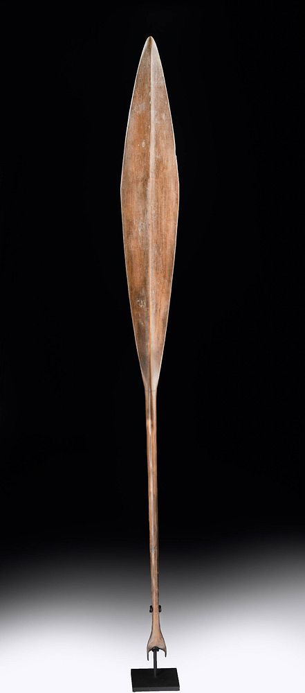 Appraisal: Early th C Indonesian Siberut Island Wood Paddle Originally Listed