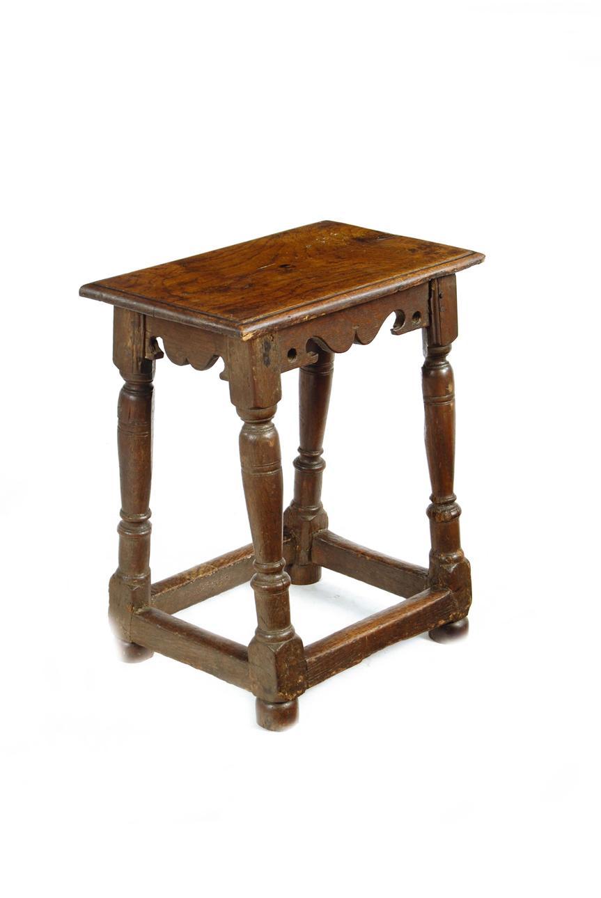 Appraisal: A late th century oak joined stool