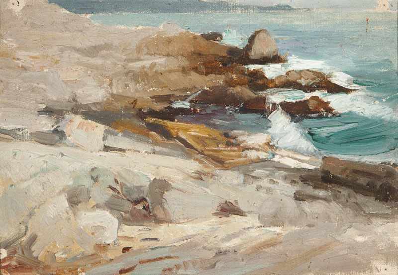 Appraisal: William Ritschel - Carmel CA Rocks and Beach Along the