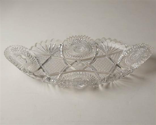 Appraisal: An American Brilliant Period Cut Glass Ice Cream Tray with