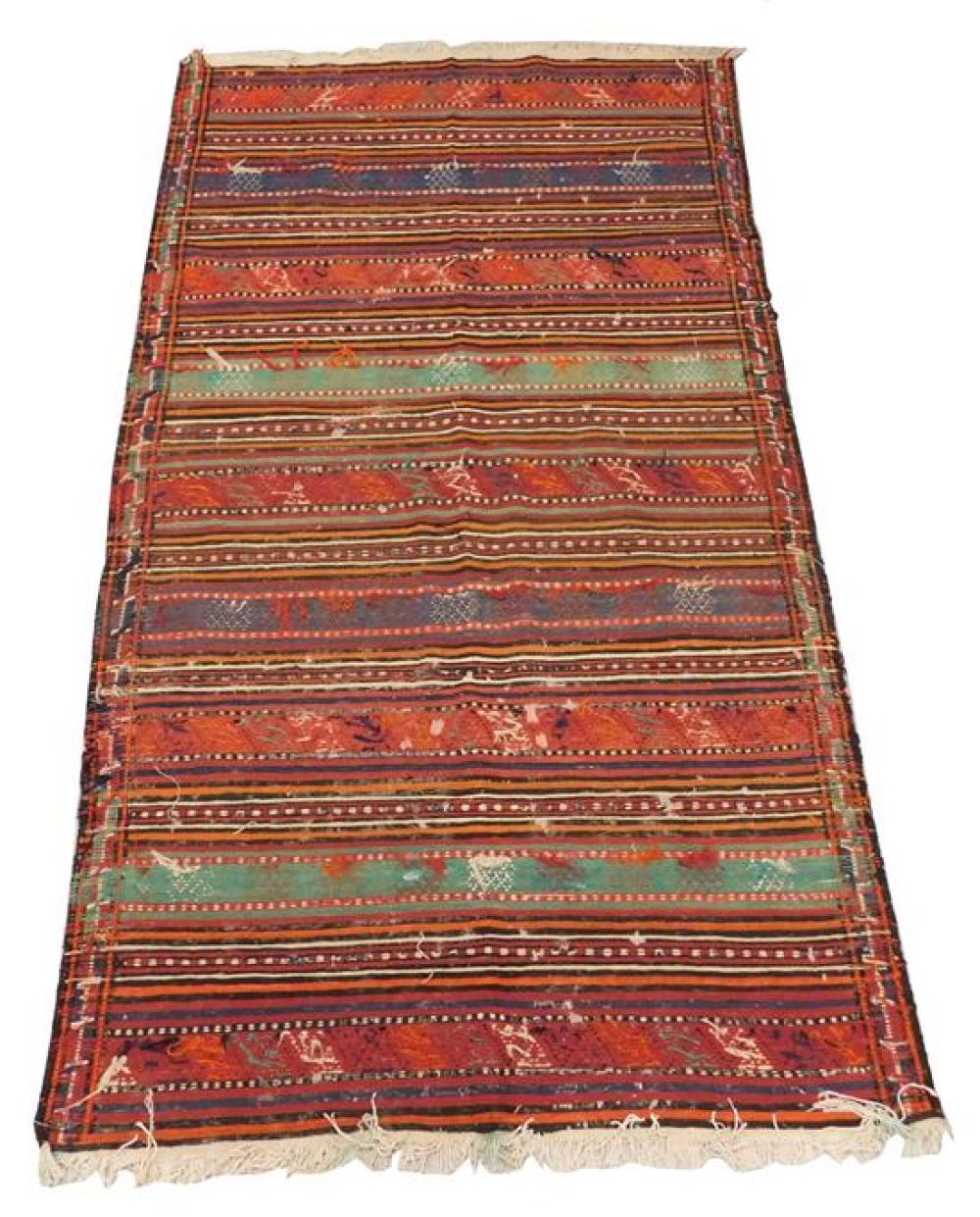 Appraisal: RUG Persian flat weave Kilim carpet ' x ' hand-knotted