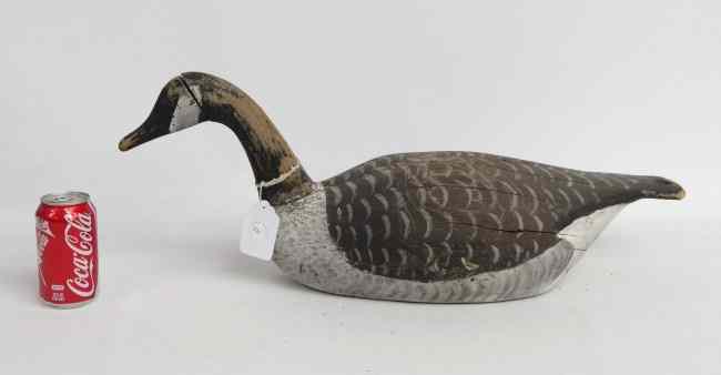 Appraisal: Polychrome painted Canada goose decoy '' Length