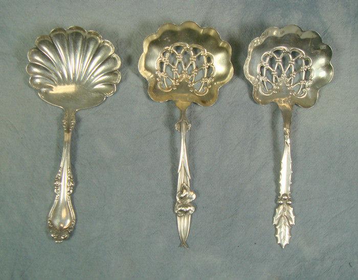 Appraisal: ornate sterling silver bonbon spoons l TO Estimate -