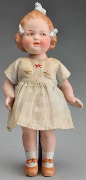 Appraisal: All Bisque Heubach Character Doll Description German bisque socket head