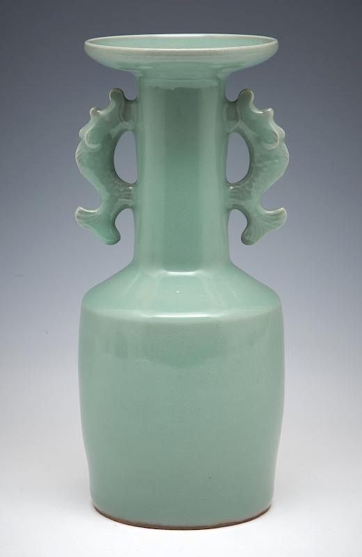 Appraisal: Chinese Longquan Celadon Kinuta Vase Chinese Longquan Celadon Kinuta Vase