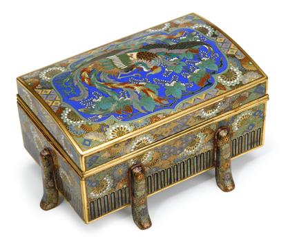 Appraisal: Japanese Namikawa style enamel casket boxlate th century