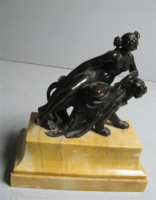 Appraisal: th century continental bronze nude female figure leaning on a