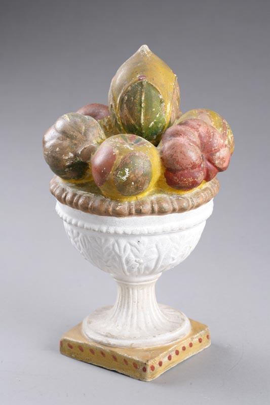 Appraisal: CHALK GARNITURE American nd half- th century Large compote of