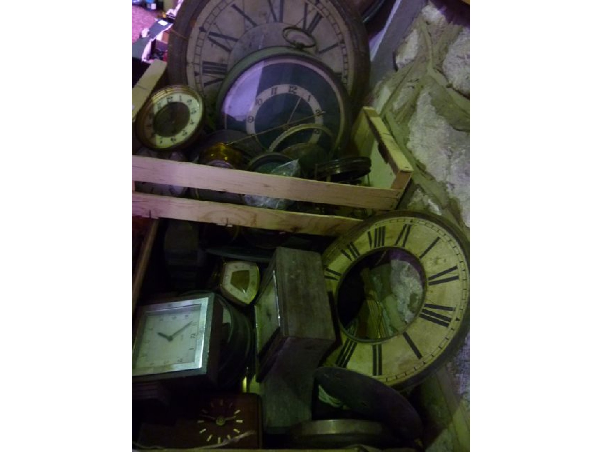 Appraisal: A large quantity of clocks including drop dial wall clock