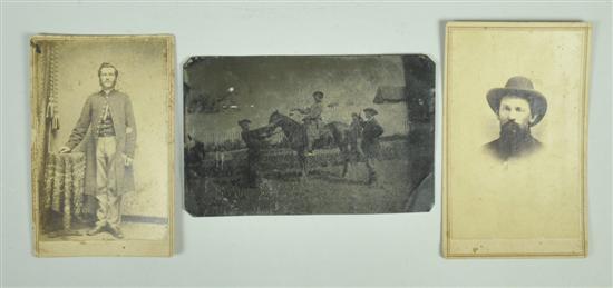 Appraisal: Group of Three Civil War Related Images Two CDV's of