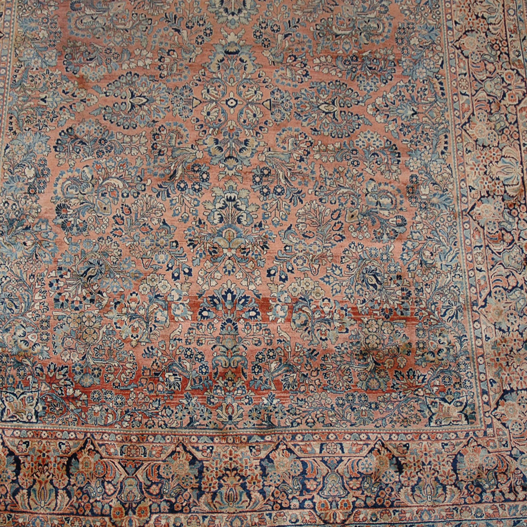 Appraisal: Sarouk Carpet North Persia circa The pale madder field with