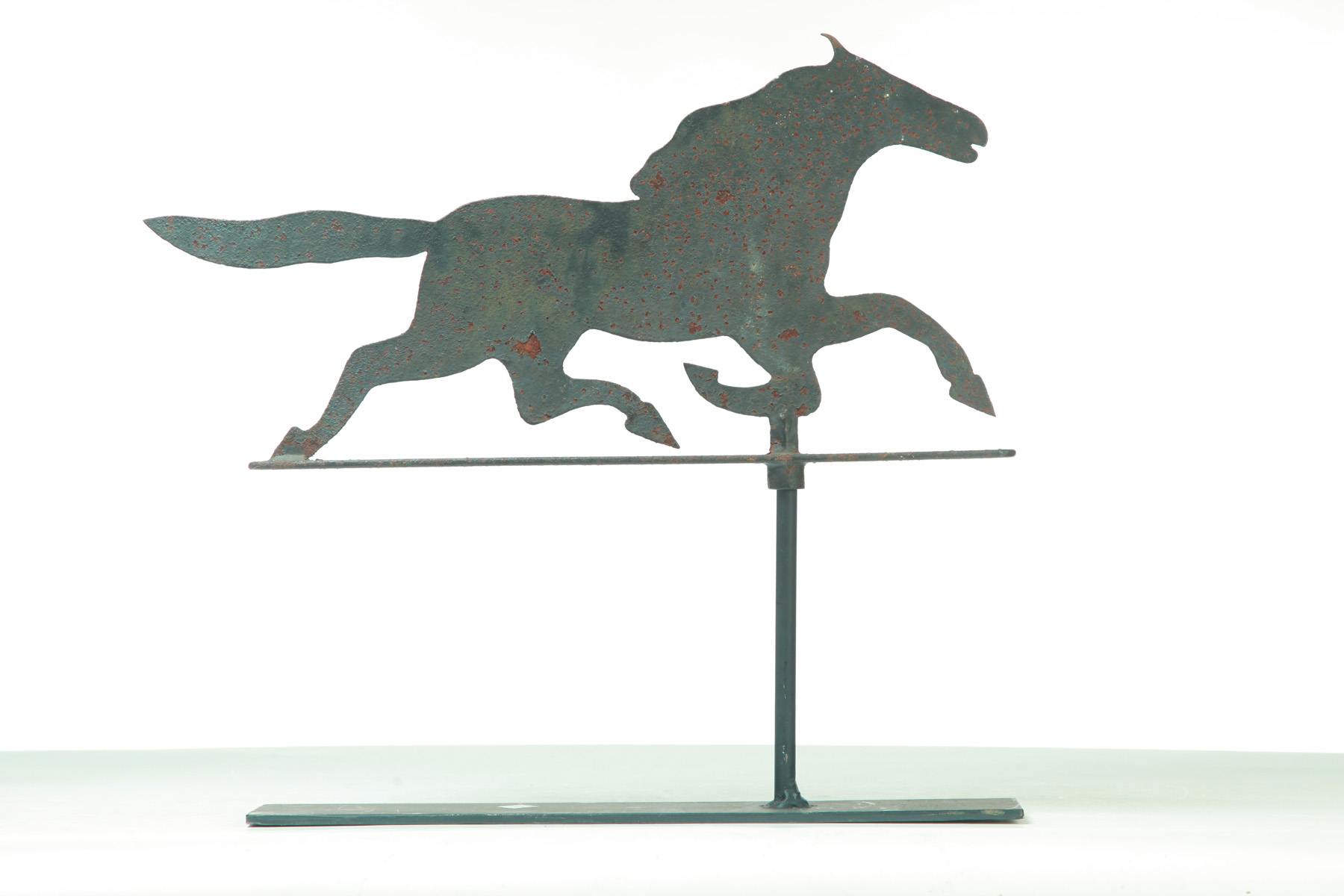 Appraisal: IRON HORSE WEATHERVANE American first quarter- th century Flat cutout