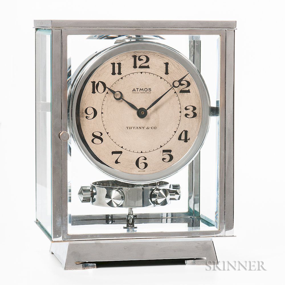 Appraisal: Jaeger LeCoultre Brevets J Reutter Chrome-plated Tiffany Co Atmos Clock