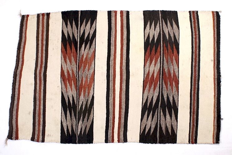 Appraisal: Navajo Chinle Banded Woven Wool Rug For your consideration is