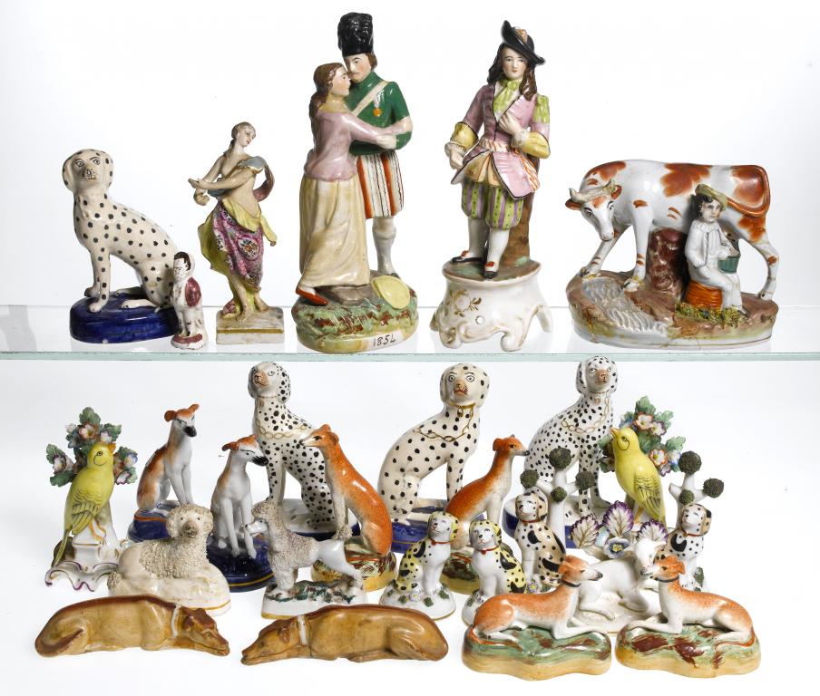 Appraisal: A COLLECTION OF STAFFORDSHIRE EARTHENWARE AND ENGLISH AND CONTINENTAL PORCELAIN