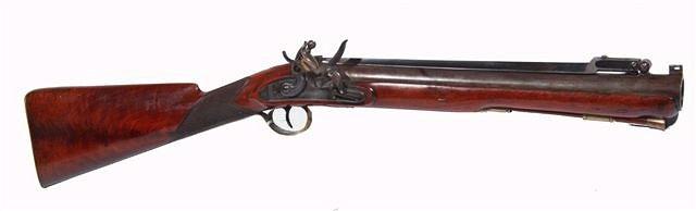 Appraisal: A GEORGE III MAHOGANY BLUNDERBUSS by Green Pickslay of London