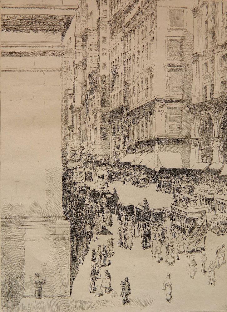 Appraisal: F Childe Hassam etching F Childe Hassam American - -