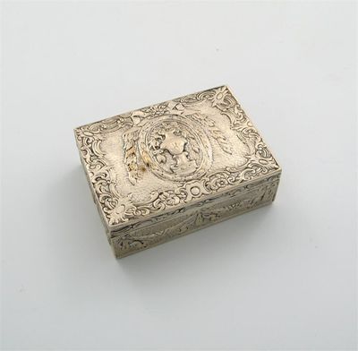 Appraisal: A late th century silver continental snuff box with pseudo