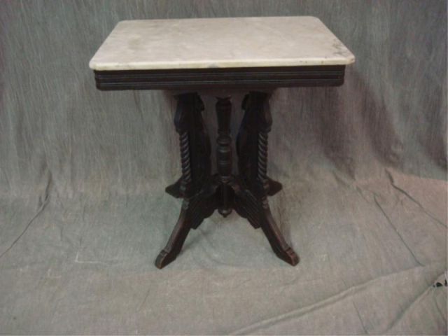 Appraisal: Victorian Marbletop Table From a Pelham NY home Dimensions x