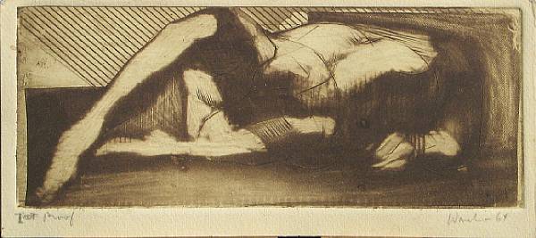 Appraisal: Don Kent American Howard Warshaw American - Fish Untitled Nude