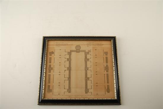 Appraisal: German Map of the Lawn and Ranges at the University