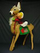 Appraisal: ANNALEE REINDEER WITH SADDLE BAGS This reindeer is inches tall