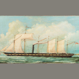 Appraisal: American School th Century Catalina Seen Off South Carolina oil