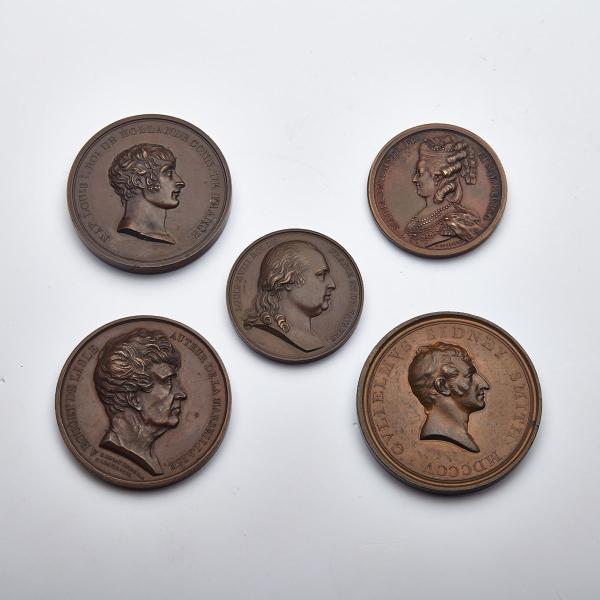 Appraisal: Group of Five Commemorative Medallions of Napoleonic Interest early th