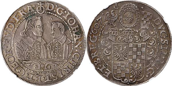 Appraisal: Germany Taler VF Details NGC Obverse Scratched D- Silesia-Liegnitz-Brieg Johann