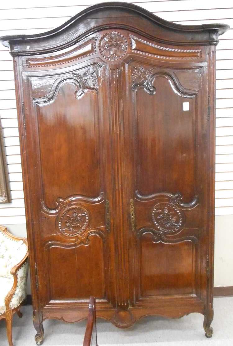 Appraisal: LOUIS XV ARMOIRE CHINA CABINET CONVERSION French th century elements