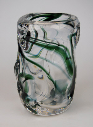 Appraisal: A Whitefriars 'Knobbly' glass vase designed by W Wilson H