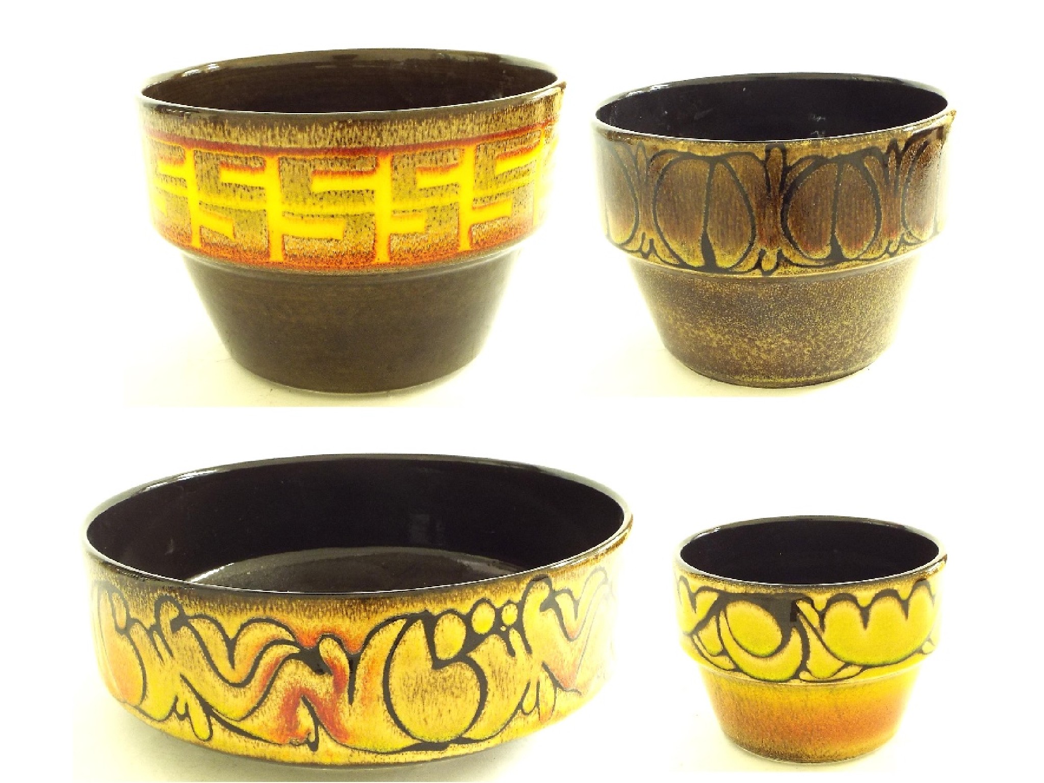 Appraisal: Poole Pottery Aegean fruit bowl by Laura Wills diameter together