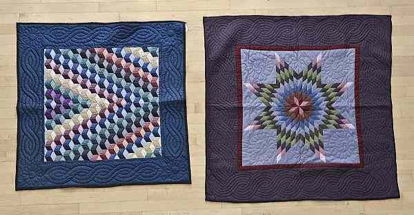 Appraisal: Two Amish crib quilts