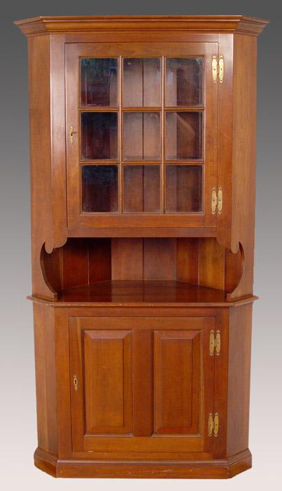 Appraisal: LIGHT CONWAY COMPANY CHERRY CORNER CUPBOARD Measures '' h x