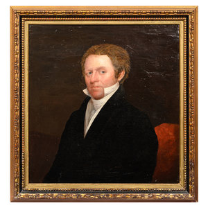 Appraisal: American School th Century Portrait of a Gentleman oil on