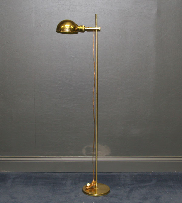 Appraisal: Machine Age modern adjustable pole lamp with gold finish impressed