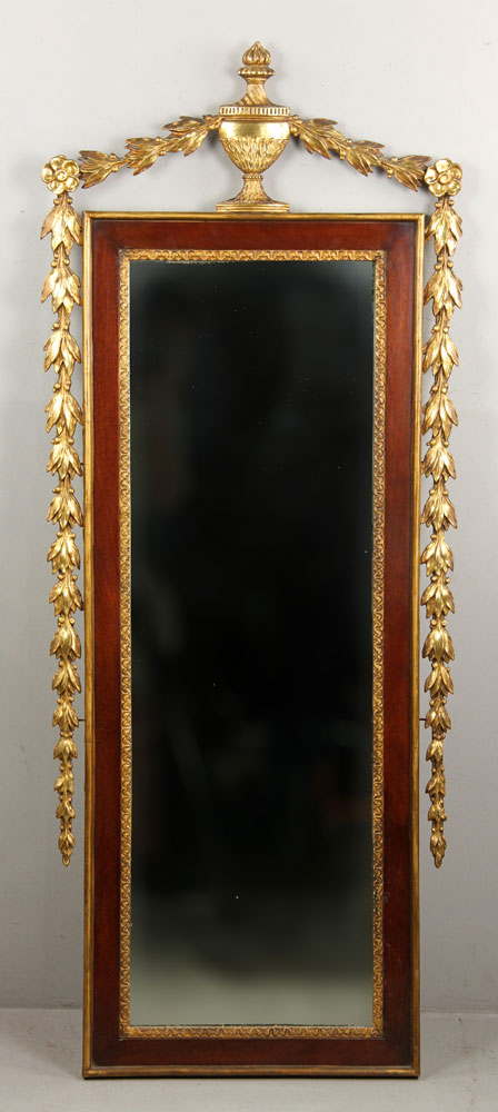 Appraisal: - Chippendale Style Gilt Mahogany Mirror Chippendale style mirror mahogany