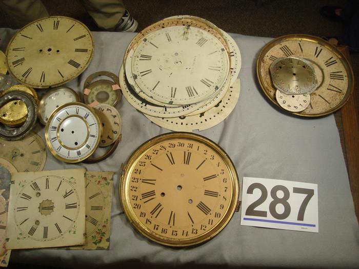 Appraisal: Group of metal clock dials Estimate -