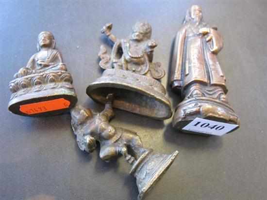 Appraisal: FOUR EARLY ASIAN BRONZE FIGURES