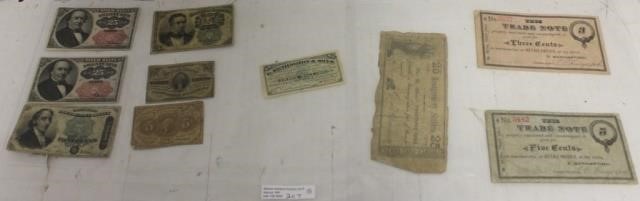 Appraisal: TRADE NOTES AND PCS OF FRACTIONAL CURRENCY ALL TH C