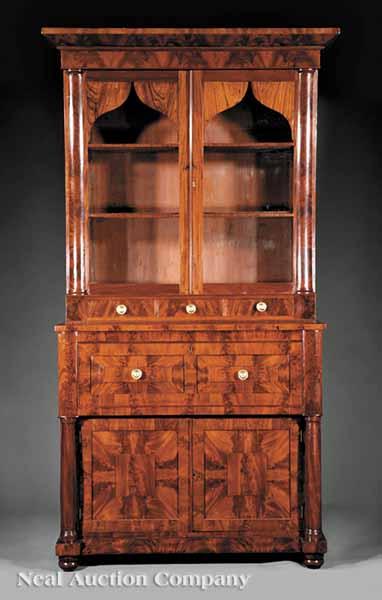 Appraisal: An American Classical Mahogany Secretary Bookcase early th c Baltimore